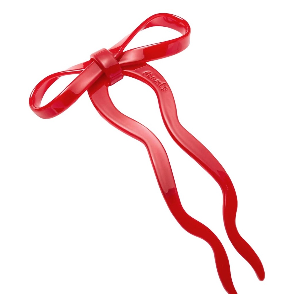 Red Bow Hair Clip - Chunks